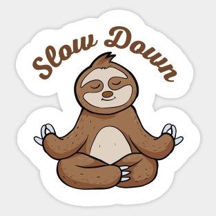 Slow Down Sloth Sticker